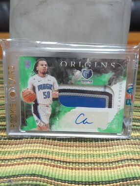 Cole Anthony Rookie Patch Autograph Card - Blue/White